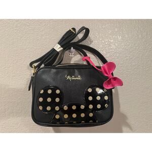 NWOT Dani by Danielle Nicole Disney Minnie Mouse Gold Polka Dot Camera Crossbody